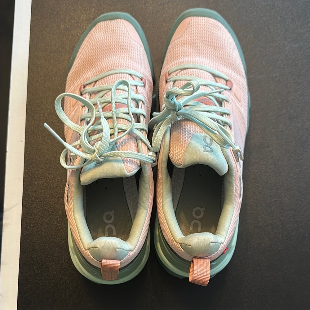 On Running Pink and Mint Sneakers